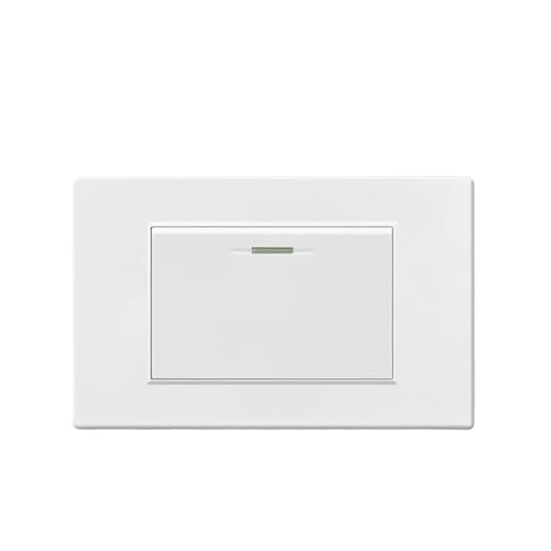 Wall Switch 118mm*75mm Wall White Panel Safety 1 2 3 Gang 1/2 Way Button Switches 220V for Light Lamp(1 Gang,2 Way) von Z3LYA9