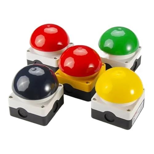 Z3LYA9 1/5/20 Stück IP65 Waterproof Mushroom Button Self-Rest Switch Light Foot Switch Button (Self-Locking Red,1 PCS_1NO-1NC) von Z3LYA9