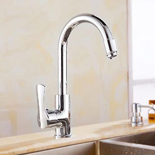 Küchenspüle Wasserhahn für Bar Bauernhaus Gewerbe, Luxus Roségold/Gold/Chrom Schwenkbare Küchenarmatur, Badezimmer-Gefäß-Spültisch-Mischbatterie, Schwenkbare Küchenspüle Wasserhahn (Farbe: Cromo) von ZAAHH