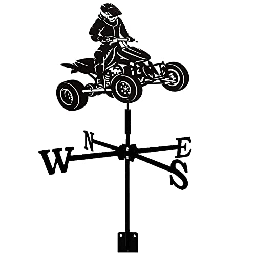 Metall-Wetterfahne für den Außenbereich, Eisen-Windfahne, Edelstahl-Wetterfahne, Hof, Windrichtungsanzeiger, schwarzes Windmesswerkzeug von ZAANU