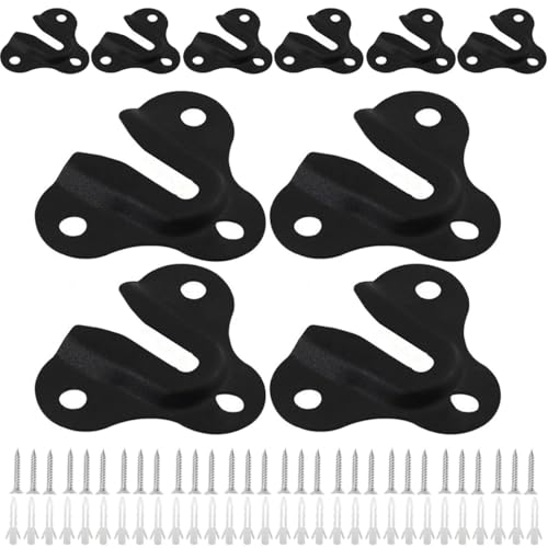 ZAAWUUT Robuste Schlüsselloch-Aufhänger, Bilderrahmen-Schnalle, Aufhängerhalterung, Tasse, Schlüssel, Mantel, Holzbrett, Wandhalterung, Schlüsselloch-Hängeteller (mattschwarz), 10 Stück von ZAAWUUT