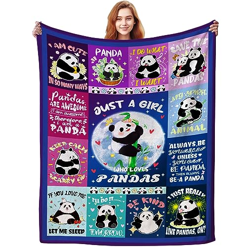 Panda-Decke, Geschenke für Kinder, Mädchen, Frauen, Panda-Überwurfdecken, lustige Geschenke für Panda-Liebhaber, Erwachsene, 203 x 152 cm Panda-Decke, Geschenke für Kinder, Mädchen, Frauen, Panda-Überwurfdecken, lustige Geschenke für Panda-Liebhaber, Erwachsene, 203 x 152 cm von ZABAOBO