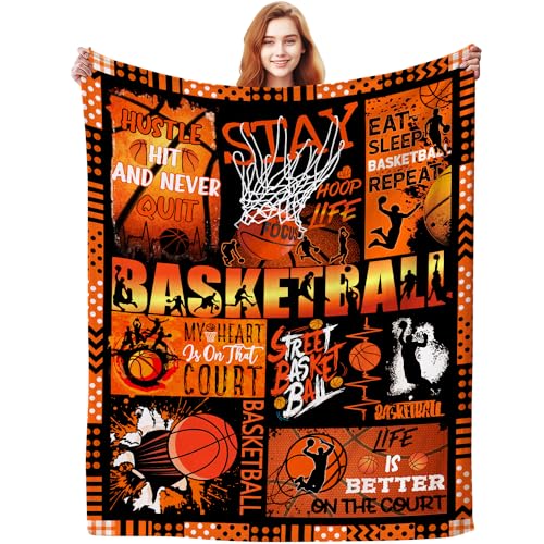 ZABAOBO Basketballdecke, Geschenke für Jungen, Mädchen, Herren, Basketball-Zubehör, Sport-Überwurfdecken, Trainer-Geschenke für Team-Liebhaber, Spieler, 203 x 152 cm ZABAOBO Basketballdecke, Geschenke für Jungen, Mädchen, Herren, Basketball-Zubehör, Sport-Überwurfdecken, Trainer-Geschenke für Team-Liebhaber, Spieler, 203 x 152 cm von ZABAOBO