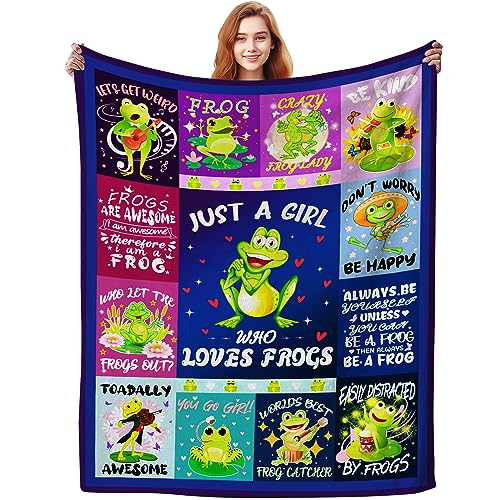 ZABAOBO Froschdecke, Geschenke für Frauen und Mädchen, Frosch-Überwurfdecke, niedliche Frosch-Themen-Geschenke für Liebhaber, 203 x 152 cm ZABAOBO Froschdecke, Geschenke für Frauen und Mädchen, Frosch-Überwurfdecke, niedliche Frosch-Themen-Geschenke für Liebhaber, 203 x 152 cm von ZABAOBO