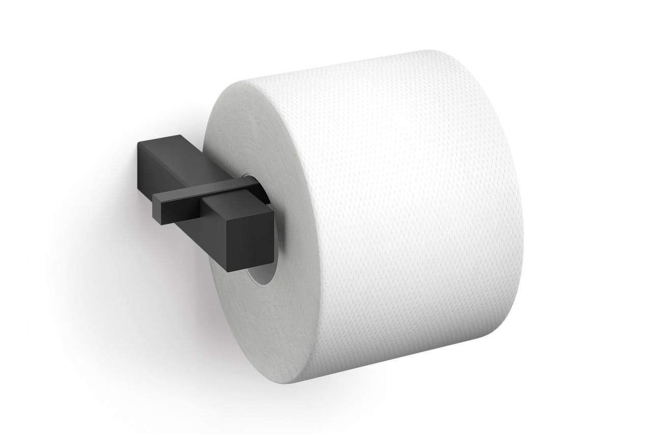 Zack Carvo Toilettenpapierhalter Edelstahl pulverbeschichtet schwarz von ZACK