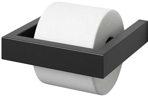 Zack Linea Black Stainless Steel Toilet Roll Holder 40576 von ZACK