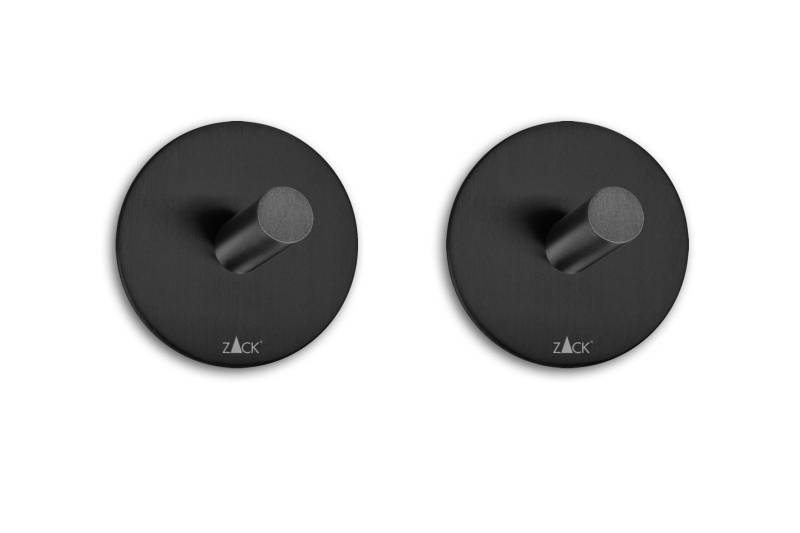 Zack PECO Handtuchhaken 2er Set rund 45 cm schwarz von ZACK GmbH