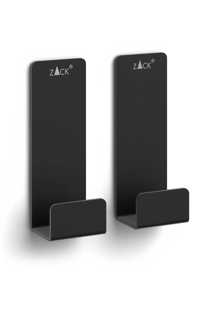 Zack POTES Handtuchhaken groß 2er Set schwarz matt 40611 von ZACK GmbH