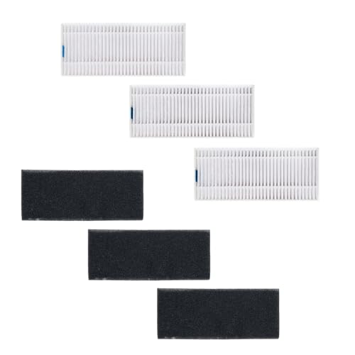 ZACO A10 Pro 3x Ersatz Filter & 3x Schwammfilter für Saugroboter mit Absaugstation, Staubsauger Filter Set, Staubsaugerfilter, Original Zubehör & Ersatzteile, Feinpartikelfilter, Austauschfilter von ZACO