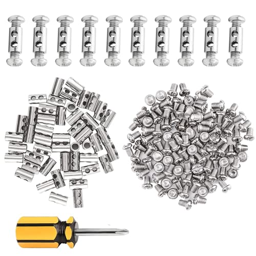 ZACUDA 60 Stück Drahtseilklemmen mit 120 Schrauben und 1 Schraubendreher, Duplex Drahtseilklemme Edelstahl Seilklemme Silber Stahlseil Pressklemme für Drahtseile und Kabel mit 1-2 mm Durchmesser ZACUDA 60 Stück Drahtseilklemmen mit 120 Schrauben und 1 Schraubendreher, Duplex Drahtseilklemme Edelstahl Seilklemme Silber Stahlseil Pressklemme für Drahtseile und Kabel mit 1-2 mm Durchmesser von ZACUDA