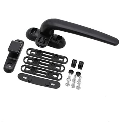 Fenstergriff Langlebiger Flügelfenster-Radgriff mit Schloss Home Hotel Schiebetür Fenster Hardware Ersatzteile(Black,Right) von ZACUNXY