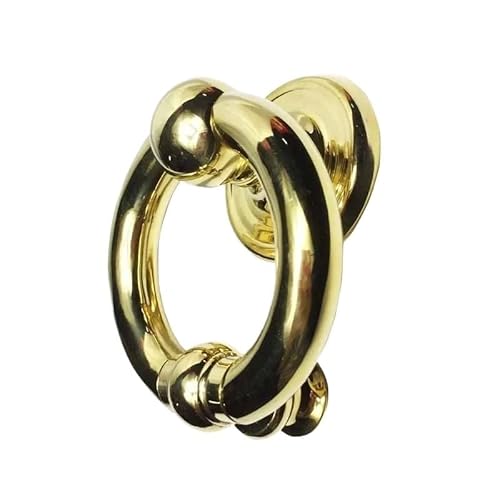 TüRklopfer 1 Stück Gold Oder Bronze Massivmessing Klopfen For Tür Morden Glas Holz Türklopfer Tor Zugknopf Ring Griff Dezember Hardware(3.5 in Copper Color) von ZACUNXY