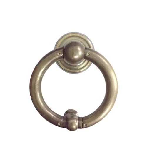 TüRklopfer 1 Stück Gold Oder Bronze Massivmessing Klopfen For Tür Morden Glas Holz Türklopfer Tor Zugknopf Ring Griff Dezember Hardware(4.7 in Copper Color) von ZACUNXY