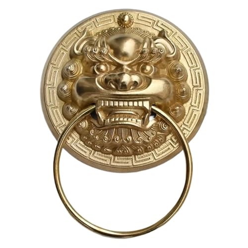 TüRklopfer 1 Stücke 300 MM Vintage Messing Druckguss Löwenkopf Türklopfer Türgriff Massivholz Glas Hof Tor Ring Türknopf(30mm) von ZACUNXY