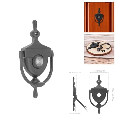 TüRklopfer 4 Stück 5/6 Zoll Türklopfer Aus Zinklegierung 180 ° High Definition Türspion Gucklöcher For Türstärken Von 1,38 Bis,97(6 inch -Black) von ZACUNXY