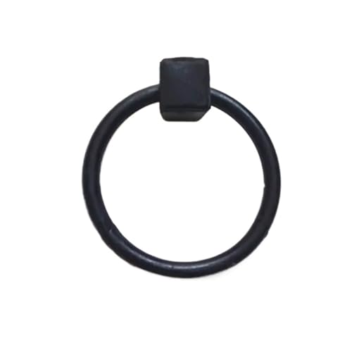 TüRklopfer Antiker Türklopfergriff aus Gusseisen, einfacher Torring aus Holz, schwarzer Knauf, Griffdurchmesser 11,5/16,5 cm(Diameter 11.5cm) von ZACUNXY
