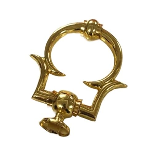 TüRklopfer Gold Oder Bronze Massiv Messing Klopfen For Tür Morden Glas Holz Türklopfer Tor Pull Knob Ring Griff Dez(Gold) von ZACUNXY