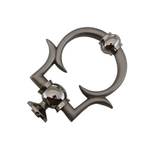 TüRklopfer Gold Oder Bronze Massiv Messing Klopfen For Tür Morden Glas Holz Türklopfer Tor Pull Knob Ring Griff Dez(Sand silver) von ZACUNXY