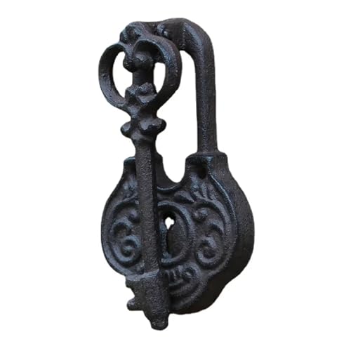 TüRklopfer Gusseisen Handwerk Vintage Klopfer Garten Home Tür Griff Wand Dekoration Alte Schlüssel von ZACUNXY