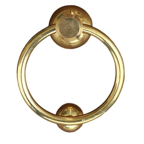 TüRklopfer Türklopfer Aus Massivem Messing Und Holz Im Vintage-Stil, Robuster Möbelgriff For Die Inneneinrichtung, Premium-Qualität, Langlebiges Design, Retro-Stil(140mm gold fitting) von ZACUNXY