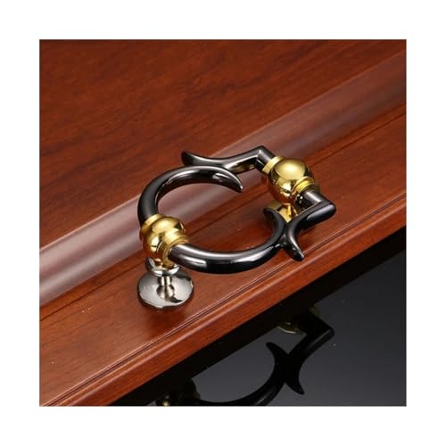 Türklopfer, Türklopfer Antik 1 Stück Einfacher Leichter Luxus-Türklopfer Aus Zinklegierung For Premium-Schränke, Hoftor, Tür-/Torklopfergriff(Color-Black) von ZACUNXY
