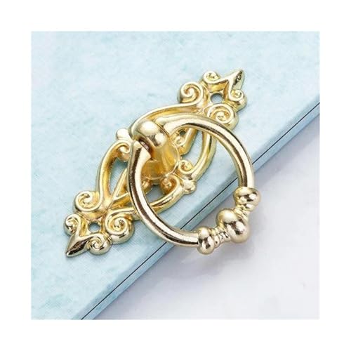 Türklopfer, Türklopfer Antik 4pc Schrankgriff Im Retro-Stil,Türgriff Aus Antiker Legierung, Schubladengriff,Holzgehäusegriff,Hängering For Wohnmöbel,DIY-Dekoration(Gold) von ZACUNXY