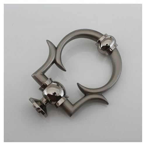 Türklopfer, Türklopfer Antik Einfache Türklopferpistole Schwarz-Gold/Silber/Schwarz Luxus-Türklopfer Zinklegierung Klopfring Türklopfer Möbelgriff Hardware(Sand silver) von ZACUNXY