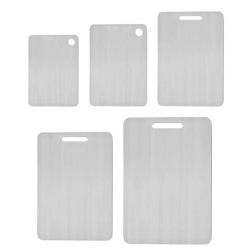 ZACUNXY Schneidebrett, Chopping Board Schneidebrett-Set klein bis extra groß, leicht zu reinigendes Küchenschneidebrett, Metzgerblock aus Edelstahl for die Küchenvorbereitung(M) von ZACUNXY
