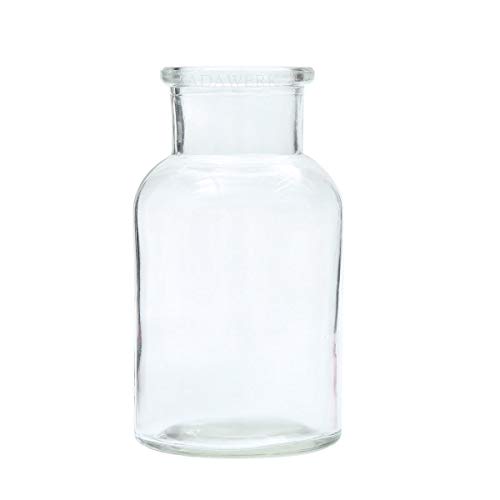 ZADAWERK® Mini-Vase - Glas - 12 Stück Set - Ø 5,5 cm - 10,5 cm hoch - Tisch-Deko - kleine Blumenvase - transparent - Väschen - Hochzeit - Party - DIY von ZADAWERK