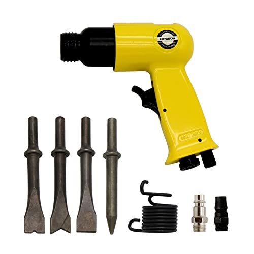 150Y 120mm Air Hammer Handheld Pistolengas Schaufeln Kleiner Rostentferner Pneumatische Werkzeuge mit 4 Meißeln Druckluftwerkzeuge(Air hammer) von ZADCCS