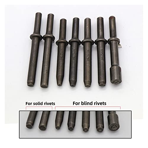 150Y 120mm Air Hammer Handheld Pistolengas Schaufeln Kleiner Rostentferner Pneumatische Werkzeuge mit 4 Meißeln Druckluftwerkzeuge(Rivet head) von ZADCCS