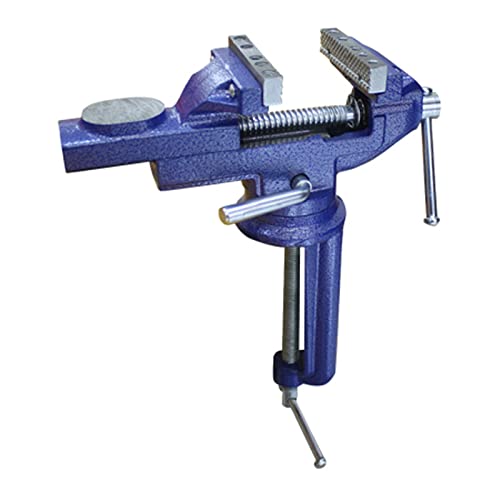 75 mm breite, um 360 Grad drehbare, multifunktionale, robuste Klemme mit Klemmpfostenlöchern for Gusseisentisch, verbesserter Schraubstock Für Heimwerker von ZADCCS