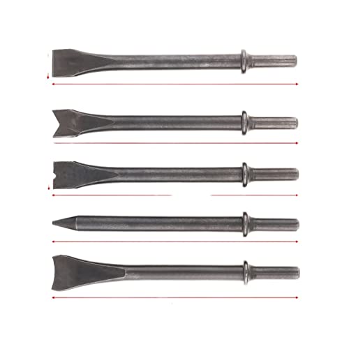 9150 120mm Professionelle Handpistole Gasschaufel Lufthammer Kleiner Rostentferner Schneiden Bohren Chipping Pneumatisches Werkzeug Druckluftwerkzeuge(5pcs Air Chisel) von ZADCCS