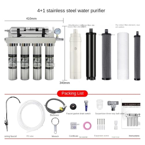 Edelstahl-Wasseilter for die Haushaltsküche, direkter Trinkwasserreiniger, Leitungswasserhahnfilter, Stufe 5, Ultrafiltrationswasseilter Für Heimwerker Edelstahl-Wasseilter for die Haushaltsküche, direkter Trinkwasserreiniger, Leitungswasserhahnfilter, Stufe 5, Ultrafiltrationswasseilter Für Heimwerker von ZADCCS