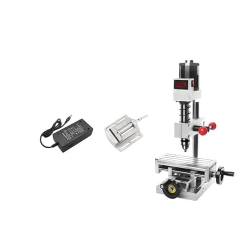 Elektrische Gewindeschneidmaschine Kleine Fräsmaschine Desktop Mini Kleine Tischbohrmaschine Desktop Home Stanzmaschine Für Heimwerker(GRAY COLOR) von ZADCCS