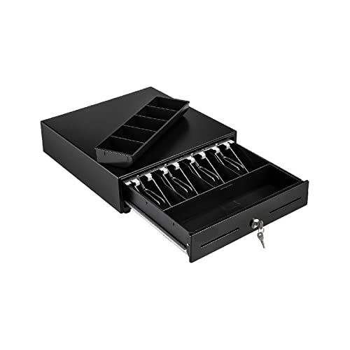 Kassenschublade 13"2 Möglichkeiten for Entriegeln, vollständig abnehmbares Design mit 4 Geldscheinen, 5 Münzen, Kassenschale, 2 Schlüssel im Lieferumfang enthalten, kompakte Größe Für Heimwerker( von ZADCCS