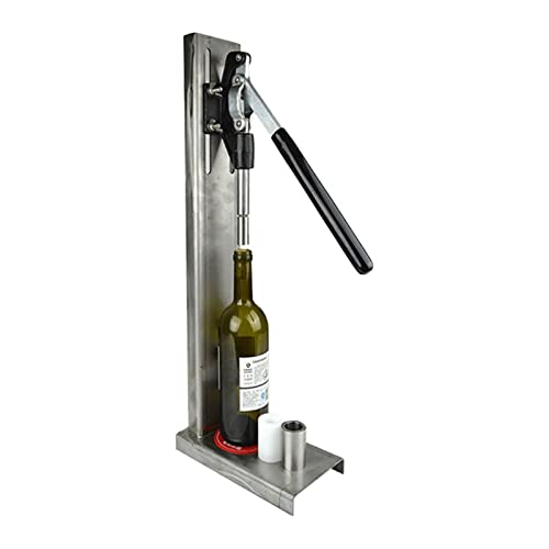 Manuelle Rotweinflaschen-Verschließmaschine aus Edelstahl mit kleinem Korken for gewerbliche Weinstopper Für Heimwerker(POMx4) von ZADCCS