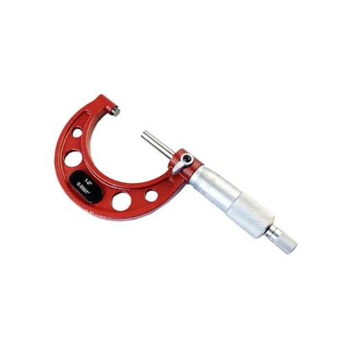 Mikrometer, 0-4 Zoll 0,0001 Zoll Präzisions-Außenmikrometer mit Hartmetallspitzen, 4-teiliges Set, 0-1"-2"-3-4" Industriewerkzeuge, Messwerkzeuge für Heimwerker/Haushalt(1-2in) von ZADCCS