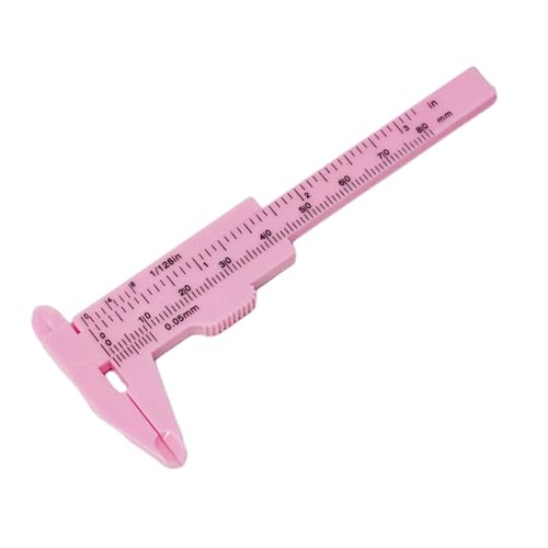 Mikrometer, 0-80mm Kunststoff-Messschieber Schiebe-Nonius-Messgerät Pachometer Mikrometer Innen-/Außendurchmesser Messwerkzeuge Holzbearbeitungszubehör für Heimwerker/Haushalt(Green) von ZADCCS