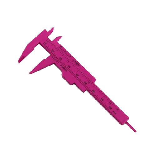 Mikrometer, 1PC 0-80mm Doppel Regel Skala Kunststoff Messschieber Student Messuhr Mikrometer Messlineal Innen Durchmesser Tiefe Meter für Heimwerker/Haushalt(Rose) von ZADCCS