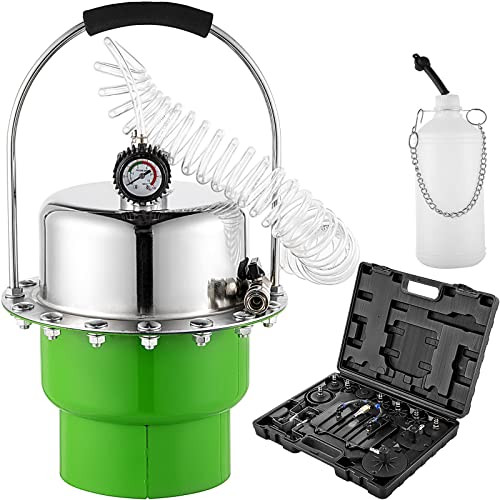 Pneumatisches Luftdruck-Bremsentlüftungs-Kit Auto-Bremsflüssigkeits-Ölwechselwerkzeug mit 5-Liter-Tank for Entlüften von Brems- und Kupplungssystem Für Heimwerker(Green) von ZADCCS