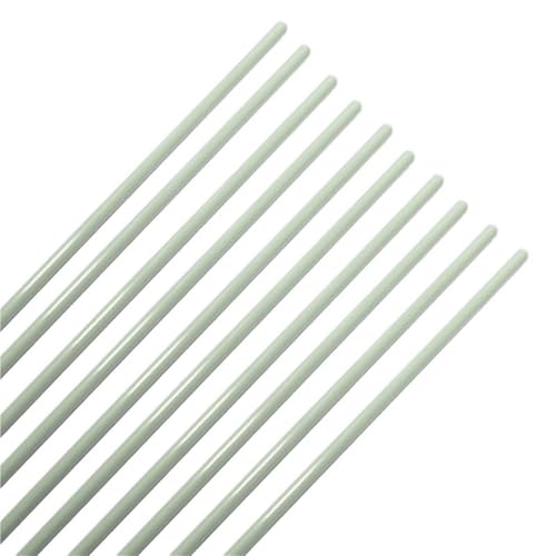 10 Stück 40 Zoll weiße Fiberglas-Rundstäbe, 0,8 mm bis 13 mm Durchmesser, starke Glasfaserstäbe for Zelt- und Drachenhalterung(6mmx100cm) von ZADIKO