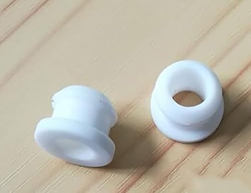 10 Stück lebensmittelechte Silikon-Lochstopfen – aufsteckbare Tüllenkappen for Verschiedene Größen (2–30 mm) –(White,A25mm(Hole20mm)) von ZADIKO