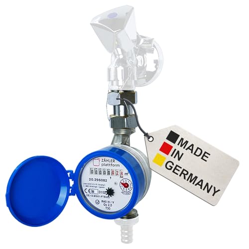 ZÄHLER plattform Wasserzähler Garten geeicht 2025 Wasseruhr MADE IN GERMANY Gartenwasserzähler Zapfhahn Qn 1,5 BL 110 mm 3/4 Zoll von ZÄHLER plattform