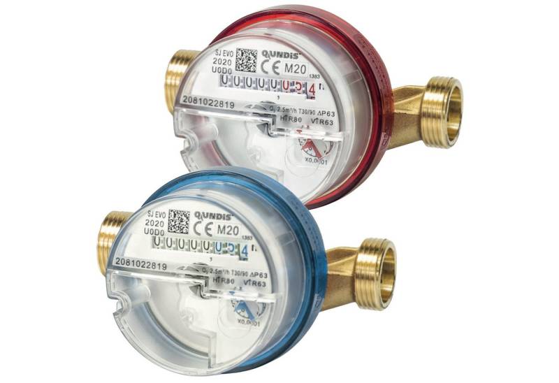ZAEHLER.de Wasserzähler Qundis Q water 4 Verschraubungs-Wasserzähler Q3 = 2,5 m3/h 80 110 130, (Wasserzähler inkl. Dichtungen und Plobiermaterial), funkvorbereitet für Modularis-Module von ZAEHLER.de