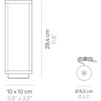 Dunkelgraue 2,2-W-LED-Tischlaterne mit Batteriebetrieb, IP54, Safran, 3000 K, 12 Stunden maximale Leistung, Aluminium Dunkelgraue 2,2-W-LED-Tischlaterne mit Batteriebetrieb, IP54, Safran, 3000 K, 12 Stunden maximale Leistung, Aluminium von ZAFFERANO