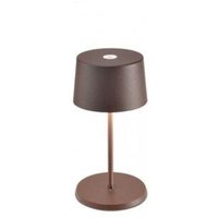 Olivia Pro Mini Corten-LED-Tischleuchte, wiederaufladbar und dimmbar von ZAFFERANO