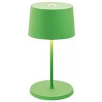 Olivia pro mini apfelgrüne LED-Tischleuchte, wiederaufladbar und dimmbar von ZAFFERANO