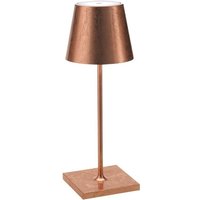 Zafferano - Poldina Pro Mini Copper Leaf LED-Tischleuchte, wiederaufladbar und dimmbar mit einer Akkulaufzeit von bis zu 12 Stunden von ZAFFERANO