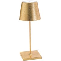 Zafferano - Poldina Pro Mini Gold Leaf LED-Tischleuchte, wiederaufladbar und dimmbar mit einer Akkulaufzeit von bis zu 12 Stunden Zafferano - Poldina Pro Mini Gold Leaf LED-Tischleuchte, wiederaufladbar und dimmbar mit einer Akkulaufzeit von bis zu 12 Stunden von ZAFFERANO